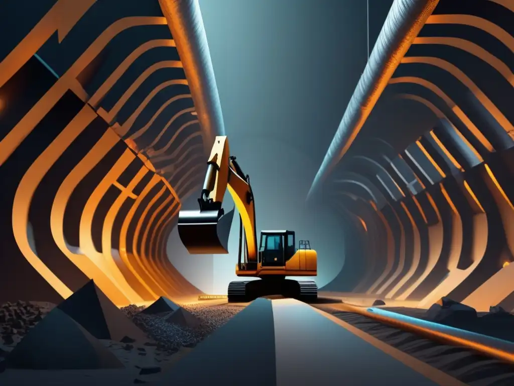 Tecnología innovadora de excavación de túneles Tecnologías innovadoras transporte subterráneo - Excavación de túneles con precisión y estética futurista