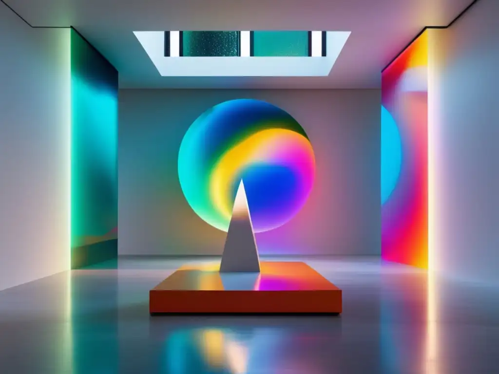 Impacto de la realidad aumentada en el arte: Fusión de elementos físicos y virtuales en una imagen abstracta y minimalista