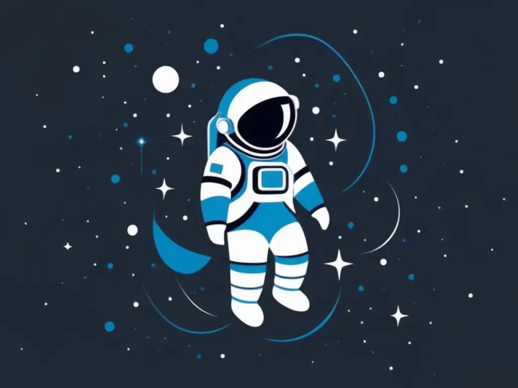 Traje espacial flotando en el espacio Tecnologías de supervivencia en el espacio: Astronauta vida aislamiento