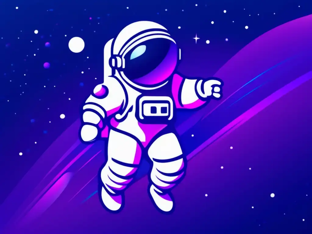 Astronauta abstracto en el espacio Tecnologías de supervivencia en el espacio: Astronauta vida aislamiento