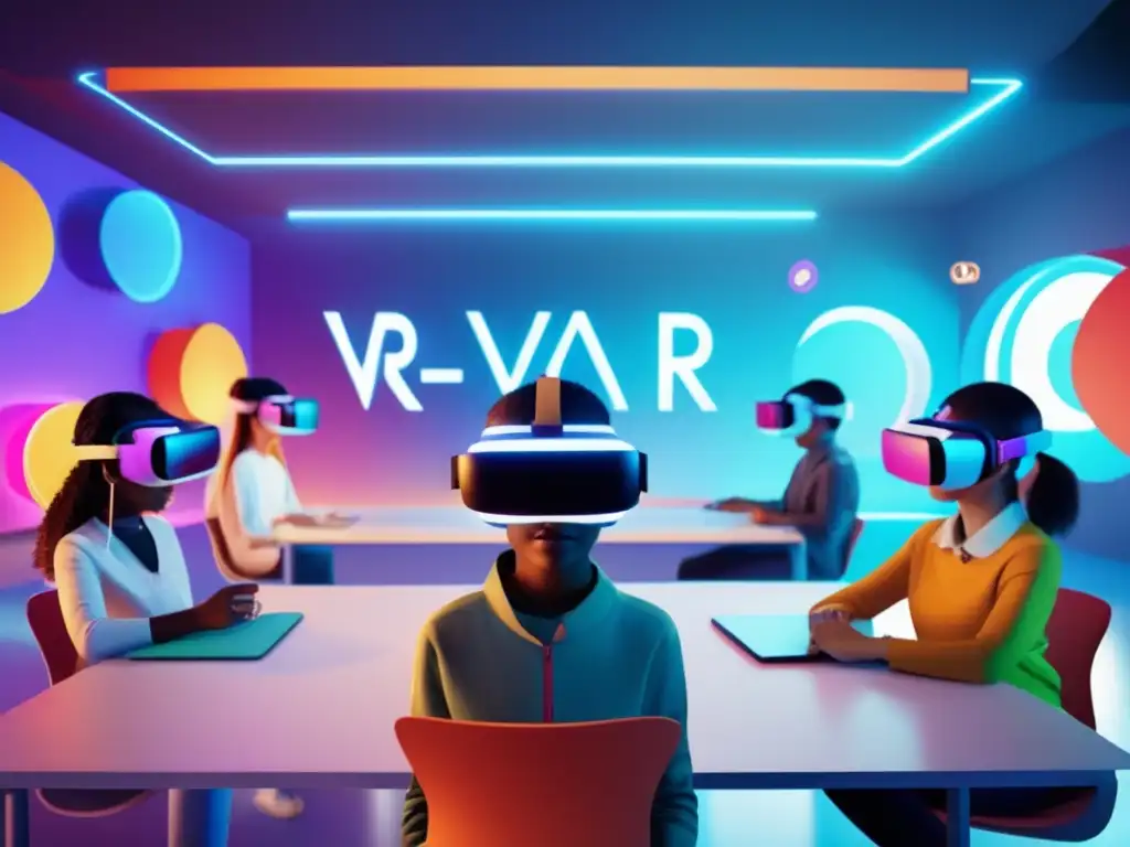 Tecnología educativa: democratización de la educación en un aula futurista con realidad virtual