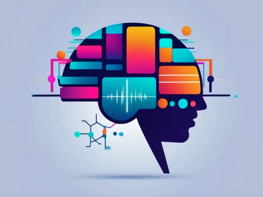 Evolución de EEG: tecnología neurología, vibrante y sofisticada imagen que representa avances en el estudio del cerebro