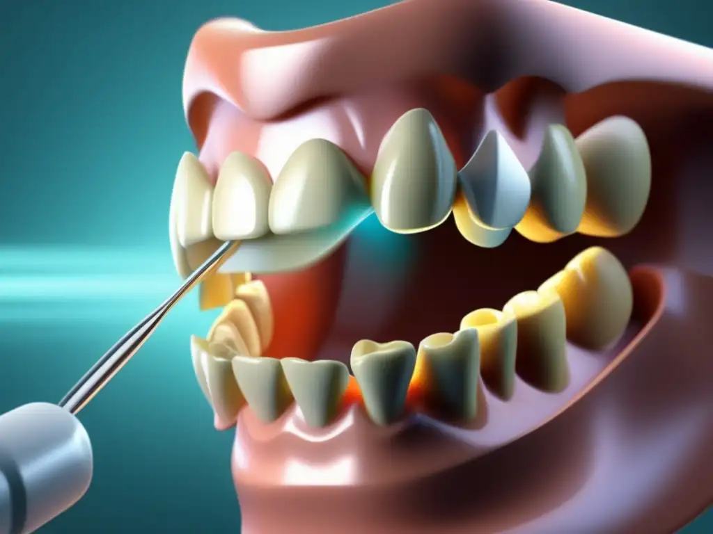 Avances tecnológicos en medicina dental: Imagen abstracta de tecnología dental