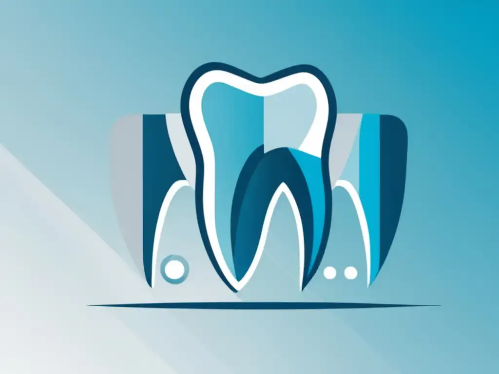 Avances tecnológicos en medicina dental: imagen abstracta minimalista que representa la precisión e innovación en diagnóstico y tratamientos