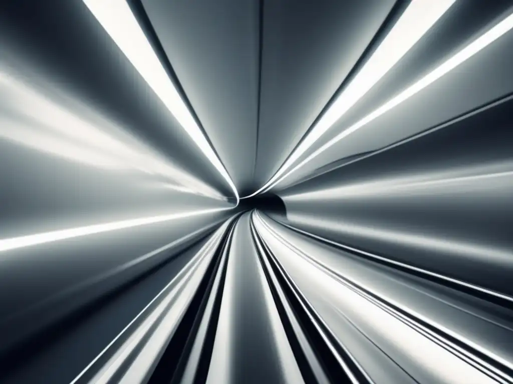 Avance tecnológico en transporte subterráneo Tecnología avanzada transporte subterráneo, tren futurista plateado en túnel iluminado