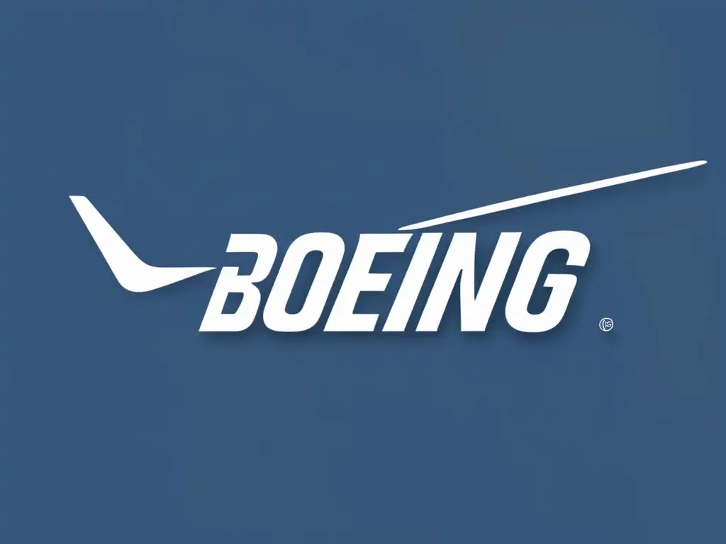 Evolución rivalidad Boeing vs Airbus, formas minimalistas y abstractas representando ambas marcas con líneas y colores contrastantes