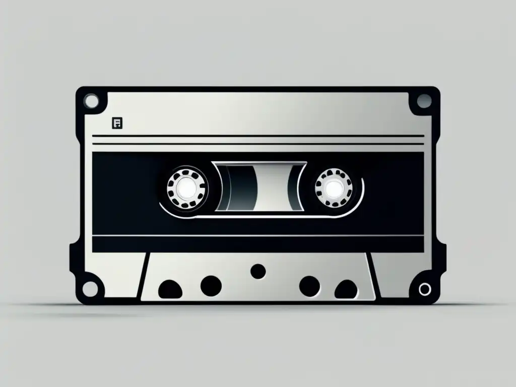 Imagen: Cassette minimalista que simboliza la obsolescencia de los reproductores de cassette