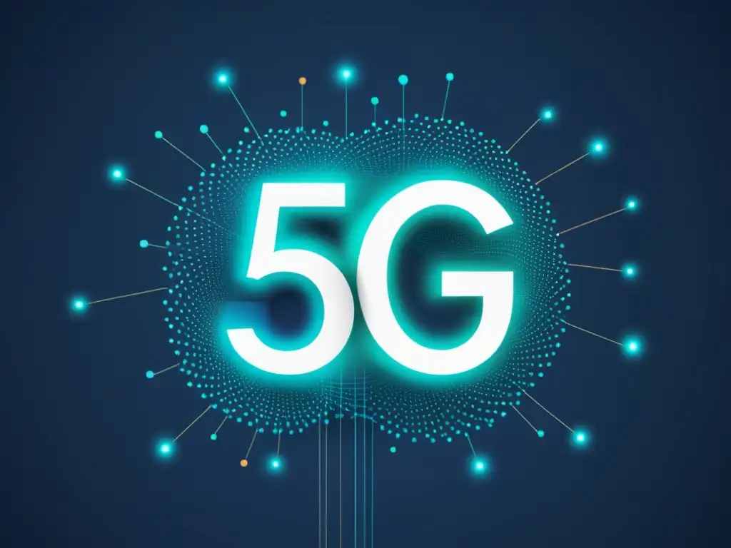 Avances tecnológicos en comunicaciones inalámbricas con imagen abstracta de 5G