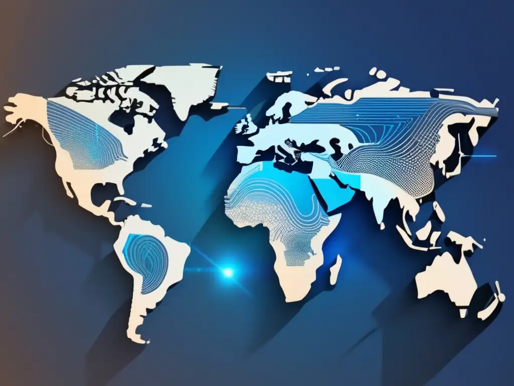 Evolución tecnológica América del Norte vs África: continentes interconectados simbolizando progreso y unión