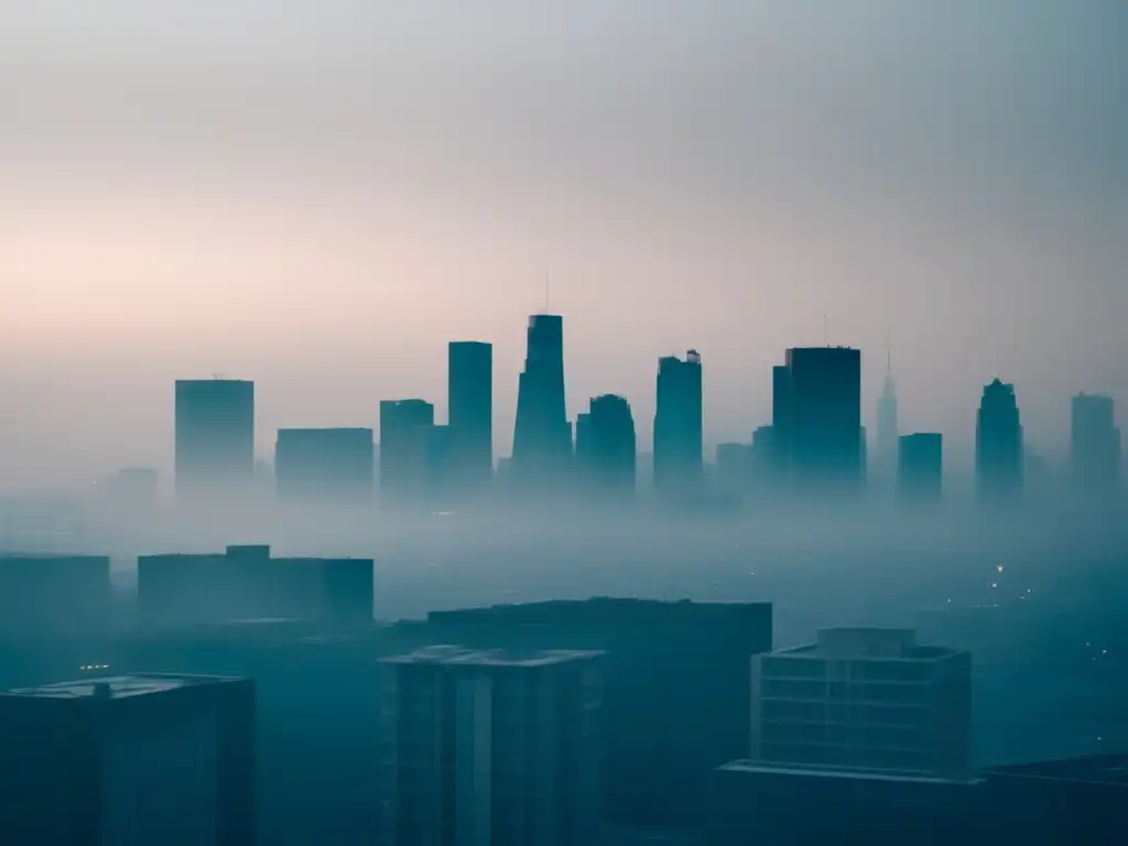 Importancia satélites combate contaminación aire: ciudad gris smog y urgencia