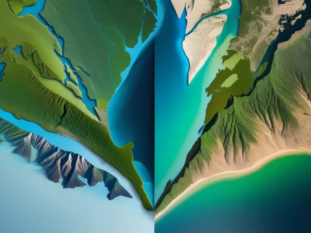 Tecnología de defensa en América del Norte y Medio Oriente: paisajes contrastantes de montañas nevadas y desiertos antiguos