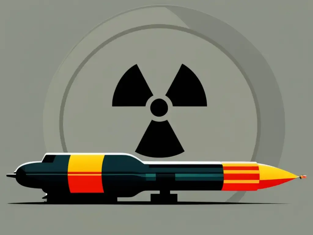 Desarrollo de armas nucleares: Representación abstracta y minimalista de la evolución desde la Segunda Guerra Mundial