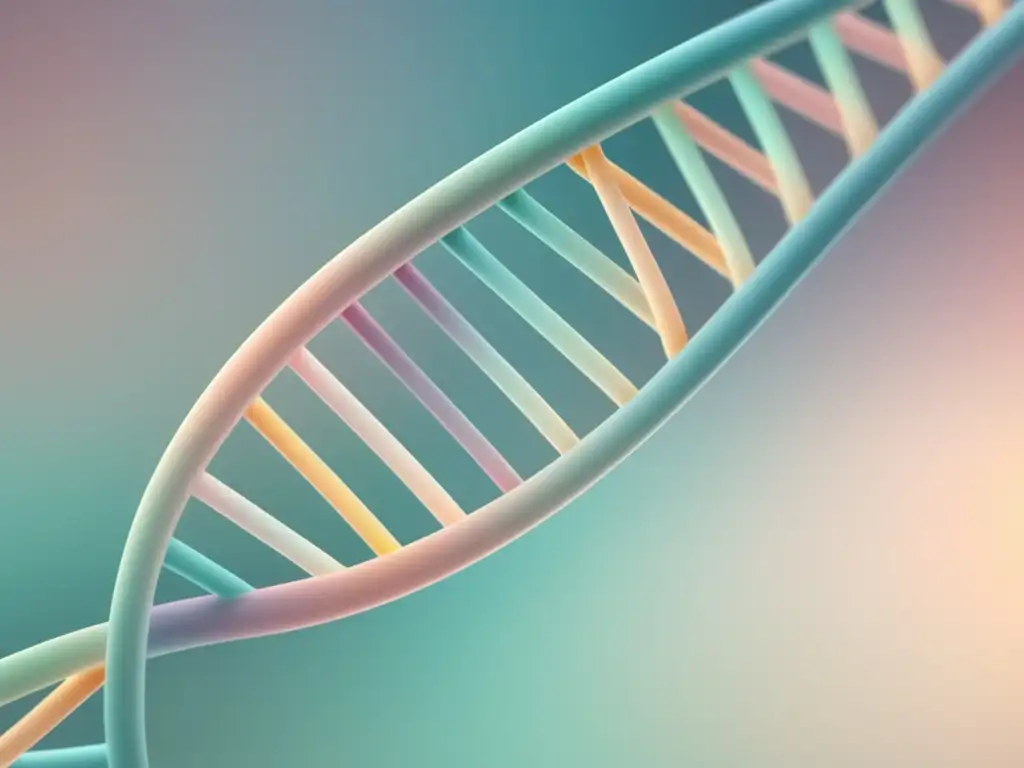 Estructura de ADN en 8k, minimalista y abstracta