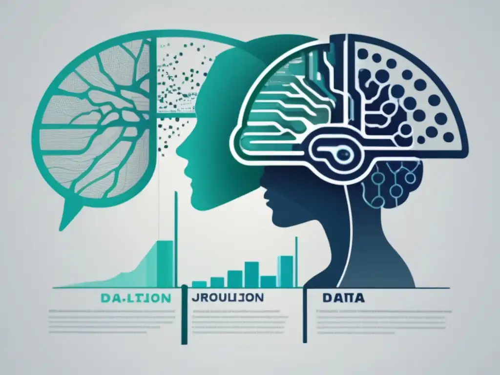 Evolución periodismo datos informar: Imagen abstracta minimalista que representa la evolución del periodismo de datos