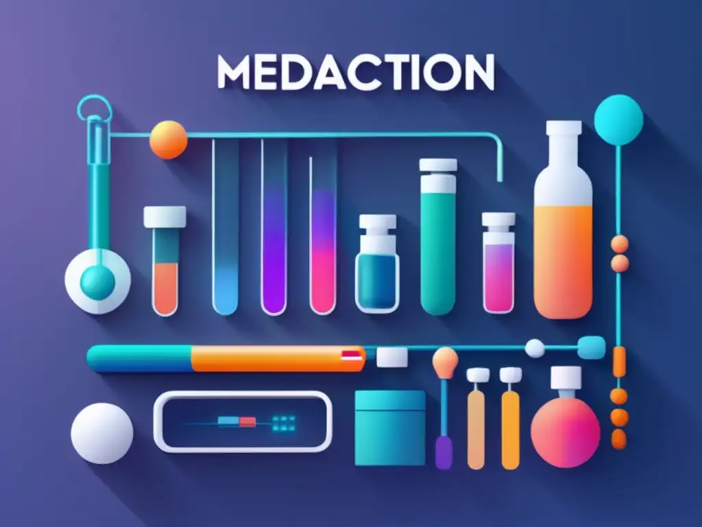 Herramientas evolución medicamentos: imagen 8k con representación minimalista y abstracta de avances en administración de medicamentos