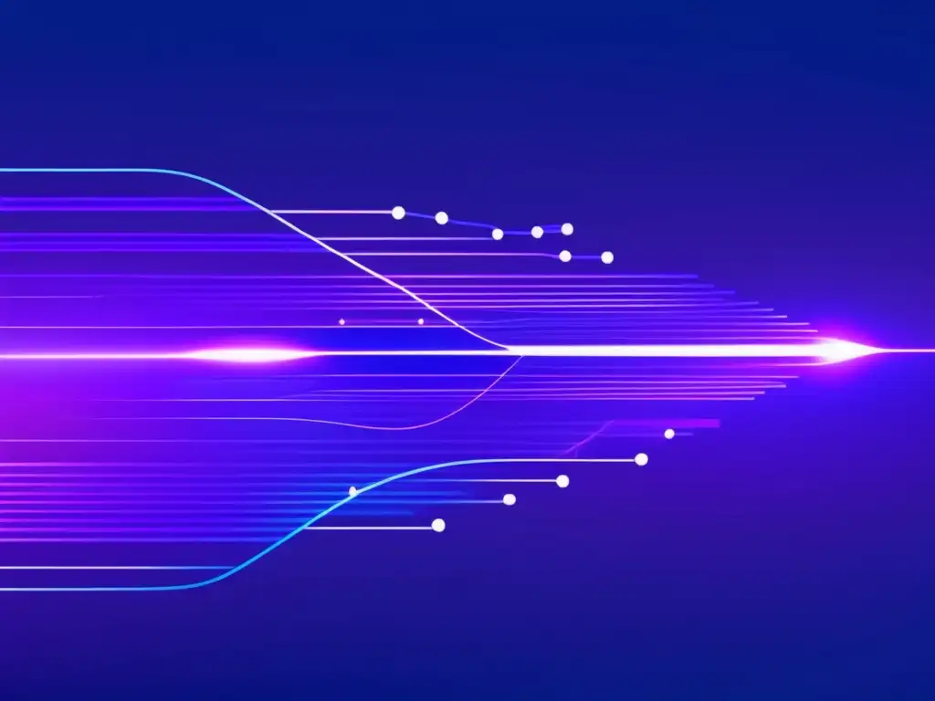 Evolución guerra electrónica: imagen minimalista de la evolución de la tecnología de guerra electrónica, con líneas y circuitos interconectados