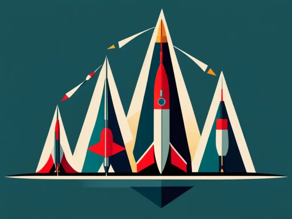 Evolución de misiles: representación abstracta y visualmente impactante de su historia