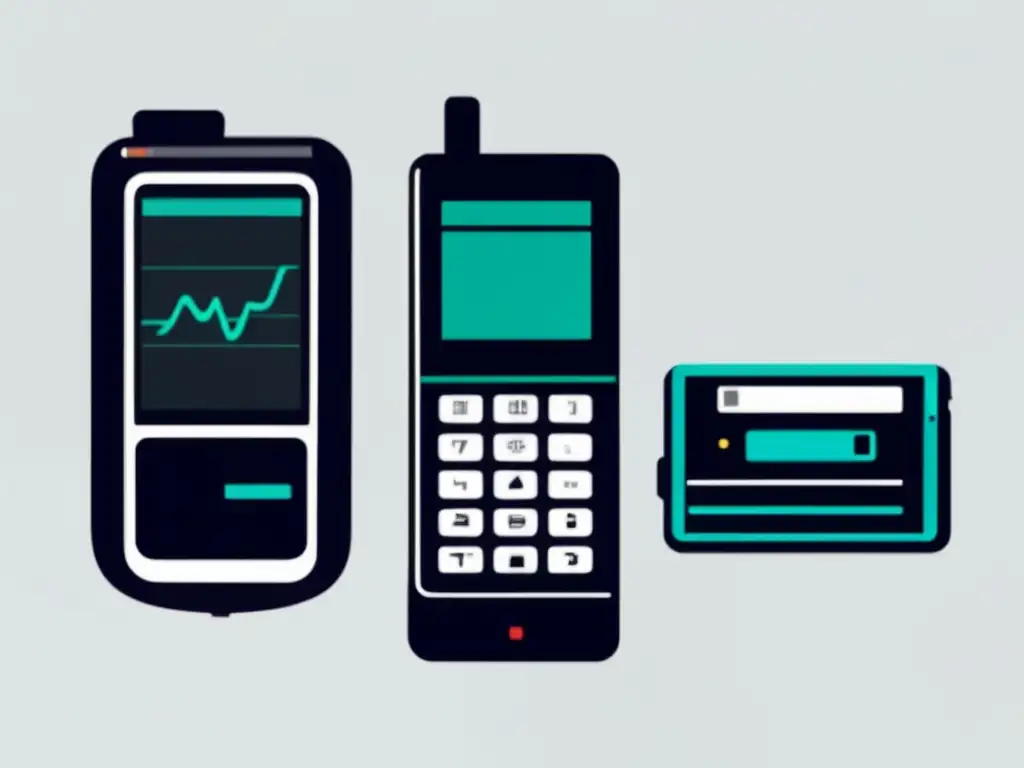 Evolución del Pager en la Sociedad: imagen minimalista que muestra el avance de la tecnología de los pagers hacia los smartphones