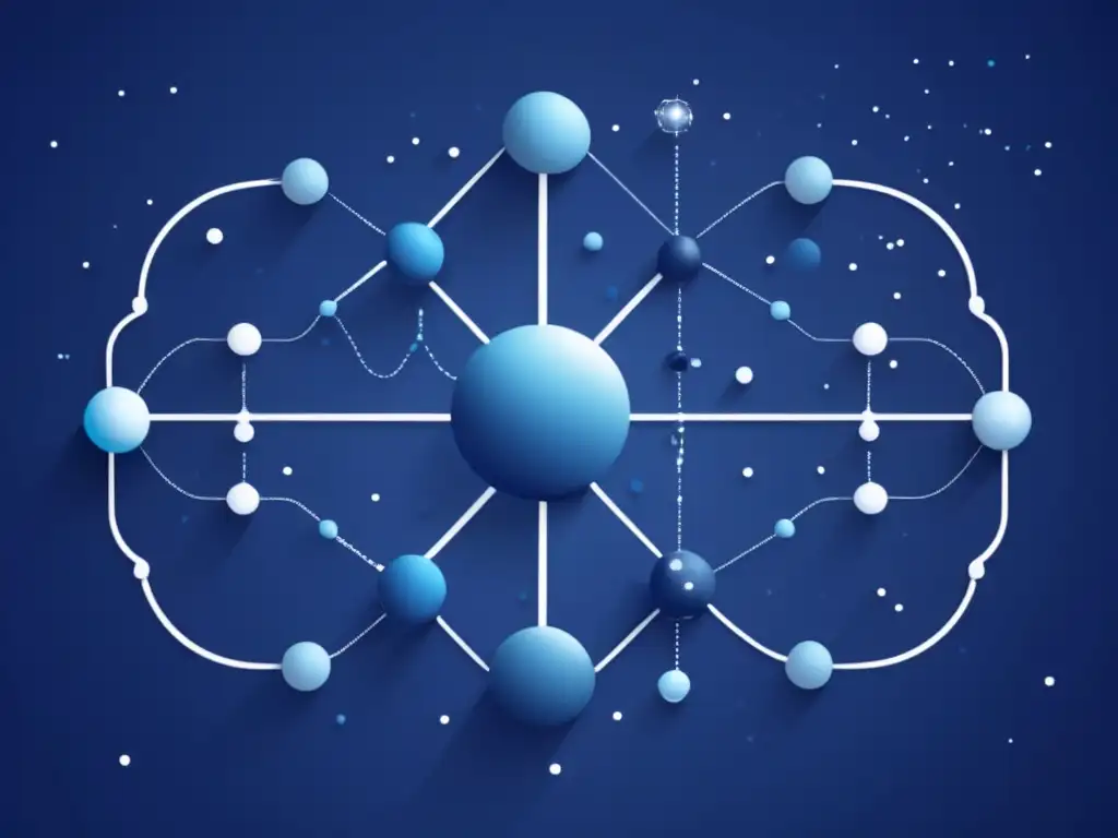 Evolución IA en exploración espacial: minimalismo y abstracto, nodos conectados, avances y aplicaciones