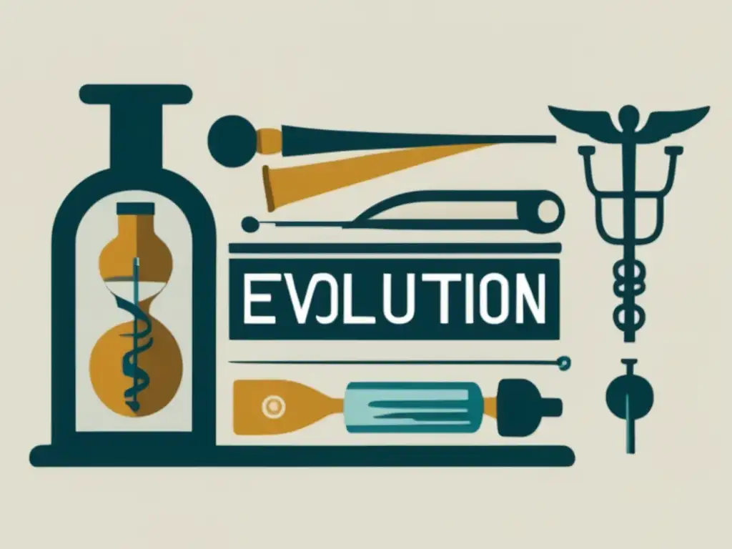 Evolución tecnológica en la medicina: historia de la tecnología médica en imagen minimalista