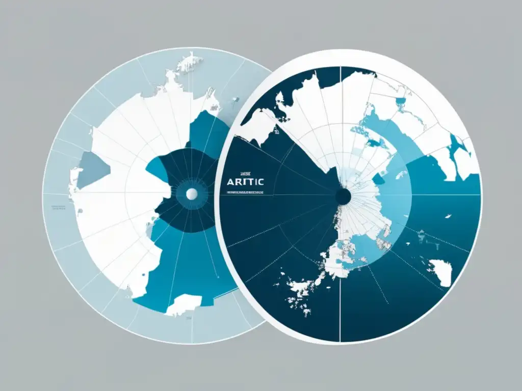 Evolución tecnología Ártico Antártida: imagen detallada muestra paisajes árticos y antárticos, evolución tecnológica y conexiones