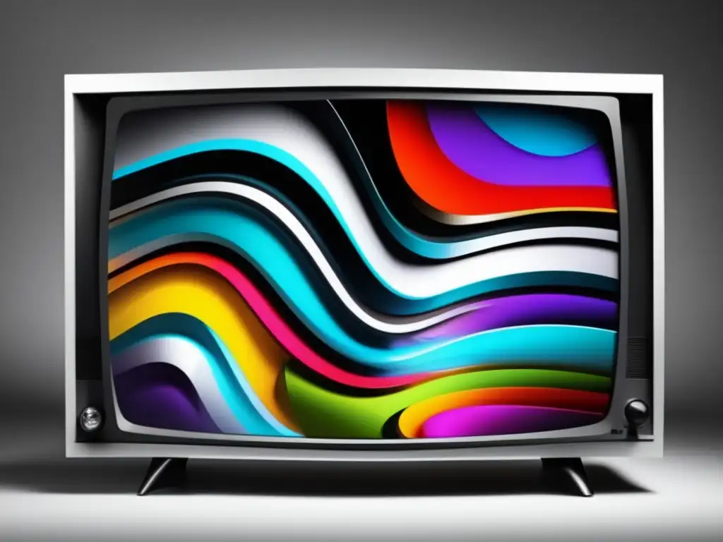 Evolución TV: pantalla plana muestra modernidad, rodeada de televisores antiguos tubo rayos catódicos