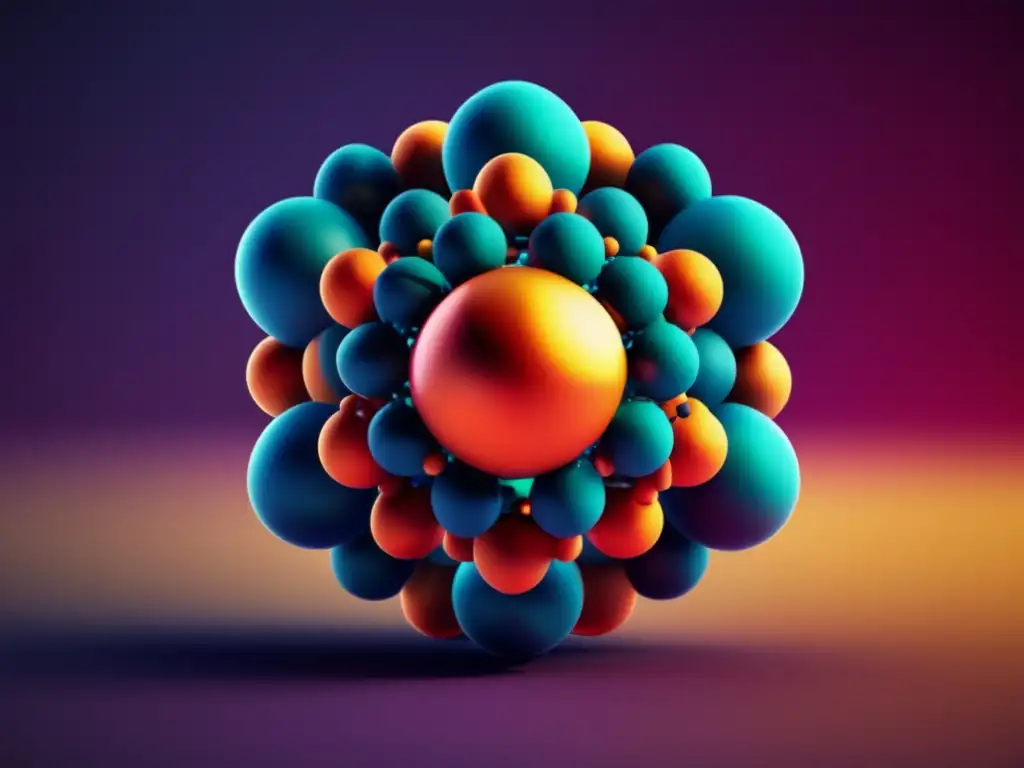 Avances tecnológicos en explosivos: Molecula explosiva en estilo abstracto, vibrante y detallado