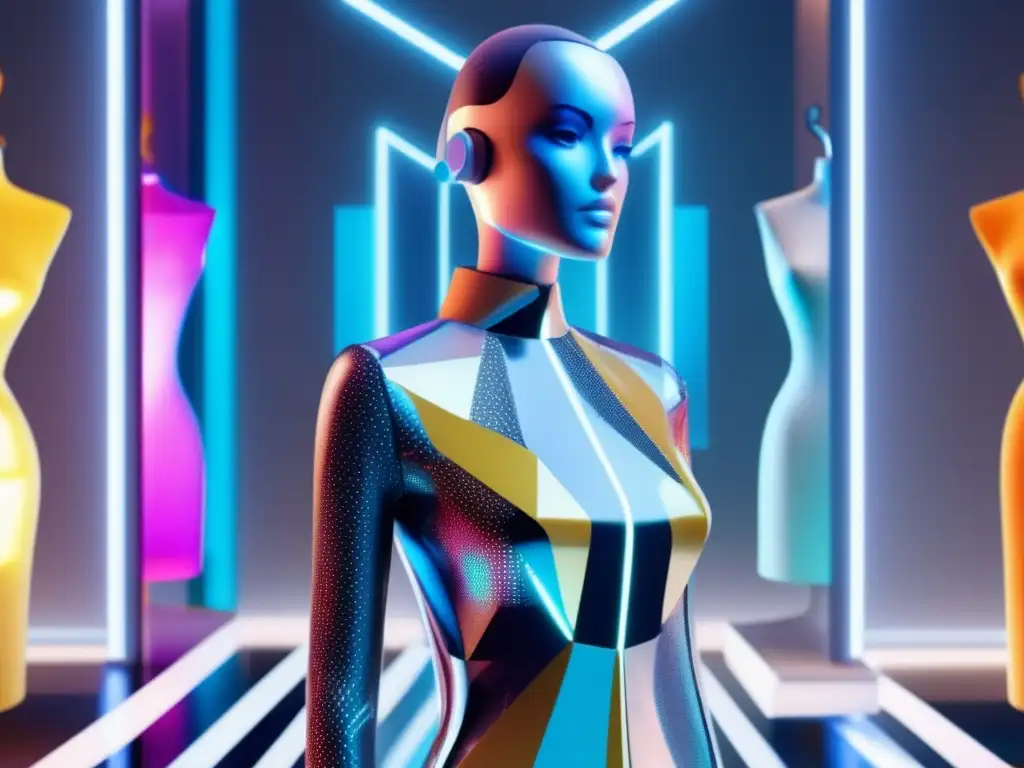 Maniquí futurista AI moda tendencias predicción IA