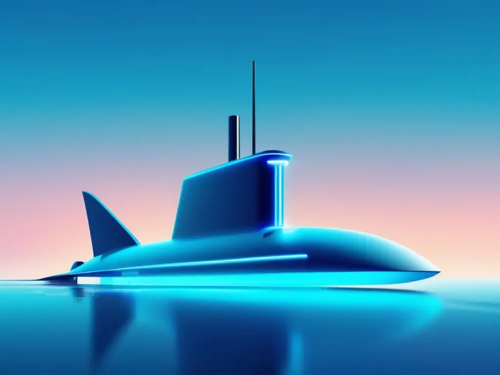 Futuro submarinismo: IA avanzada, tecnología, geometría y luz