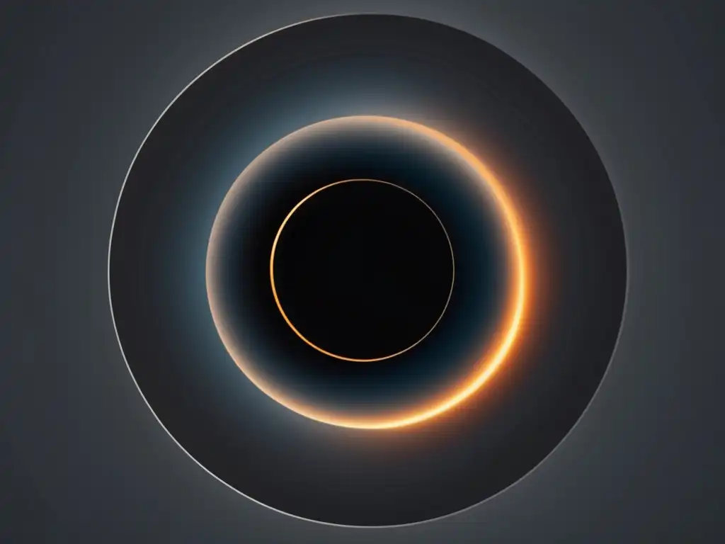 Tecnología: Estudio Agujeros Negros - Imagen 8k ultra detallada de un agujero negro minimalista y abstracto