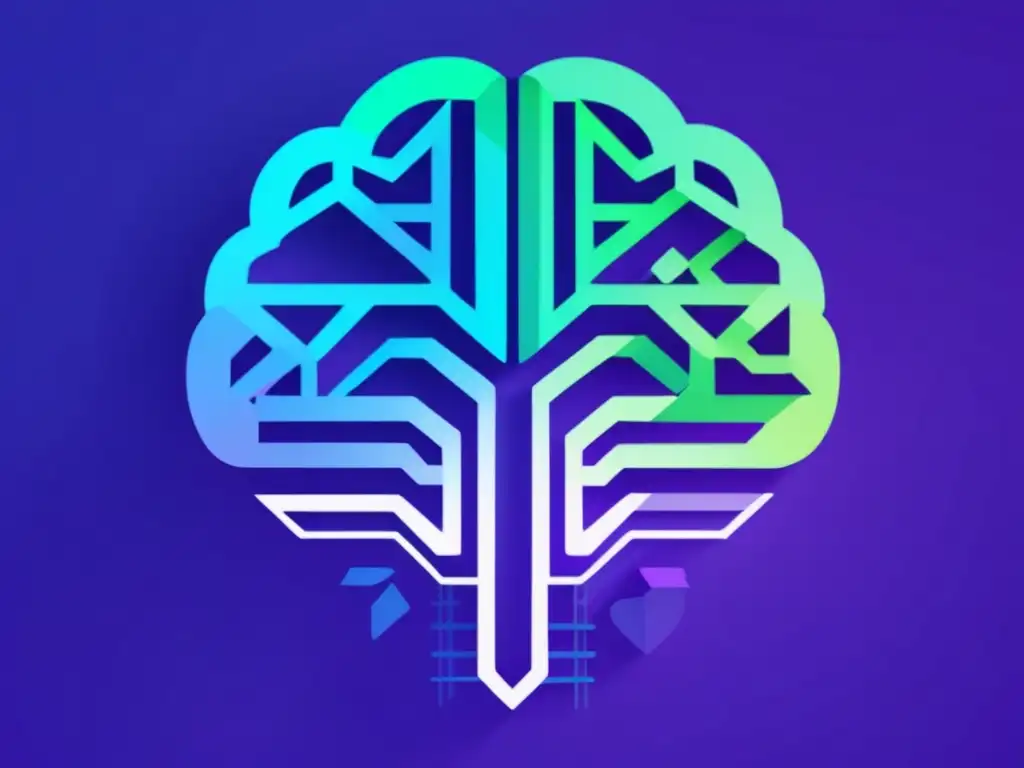 Evolución tecnología EEG: imagen abstracta del cerebro humano compuesto por formas geométricas, simbolizando la innovación en neurología