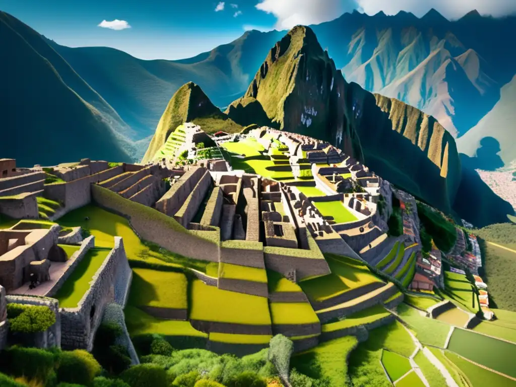 Impacto tecnológico en arquitectura Inca: ciudad en terrazas, estructuras de piedra y diseño arquitectónico detallado en los Andes