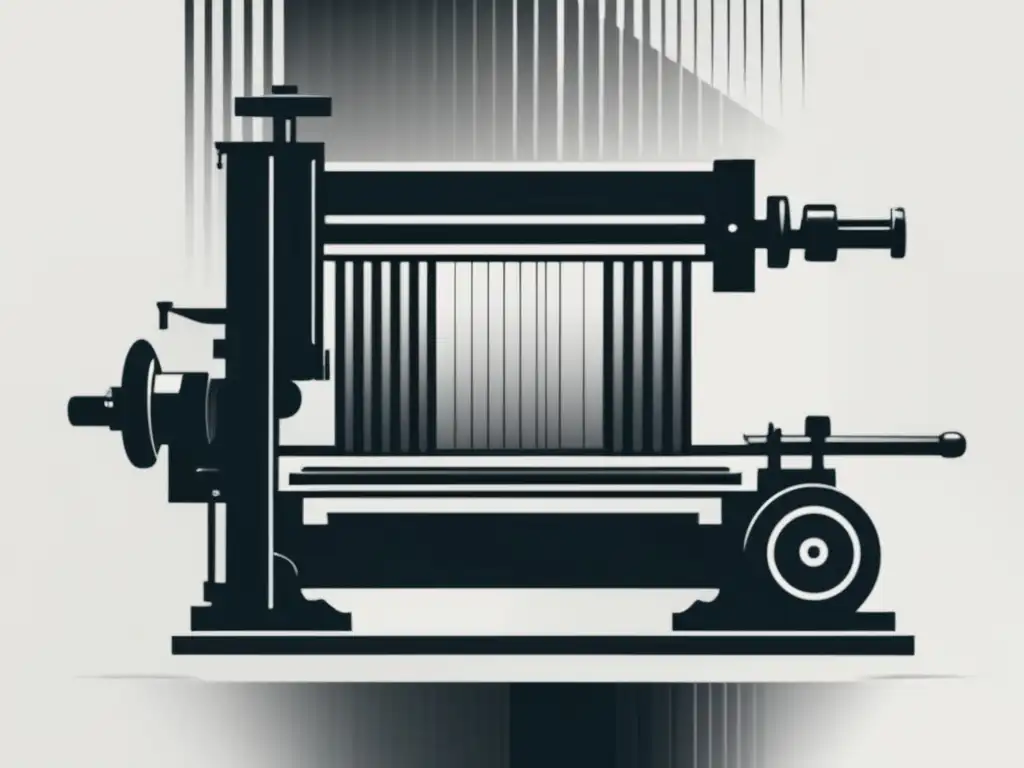 Máquina de impresión en acción, evolución de herramientas tecnológicas en ciencia