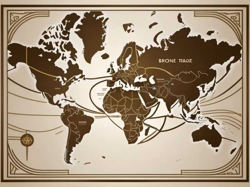 Mapa de rutas comerciales de bronce: Impacto económico de la revolución del bronce