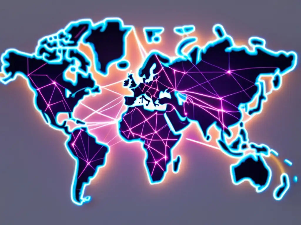 Importancia de la electrificación en guerras: Mapa mundial con circuitos eléctricos y símbolos bélicos