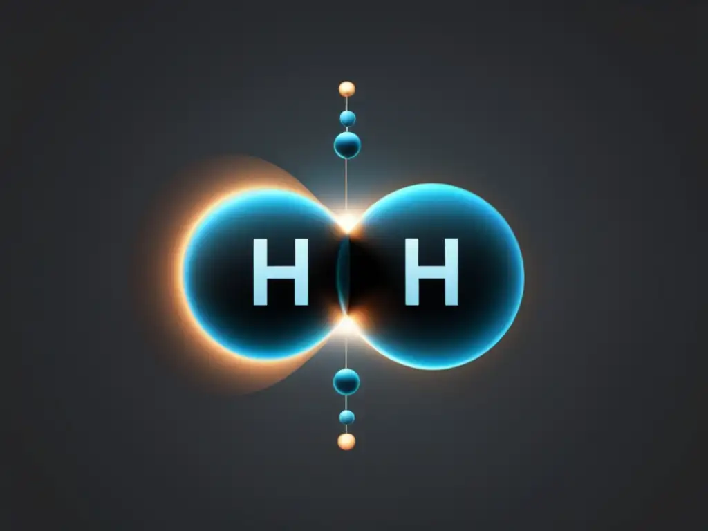 Desventajas del hidrógeno: molécula dividiéndose en átomos de hidrógeno