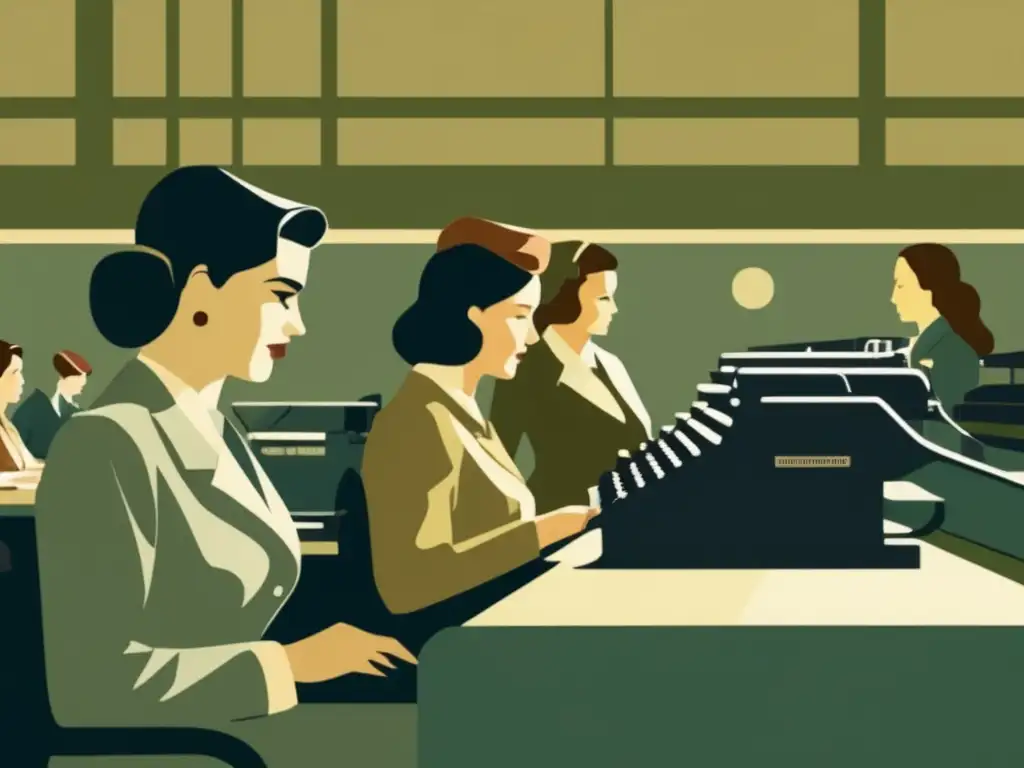 Importancia mujeres Bletchley Park: Grupo mujeres trabajando en Bletchley Park durante la Segunda Guerra Mundial