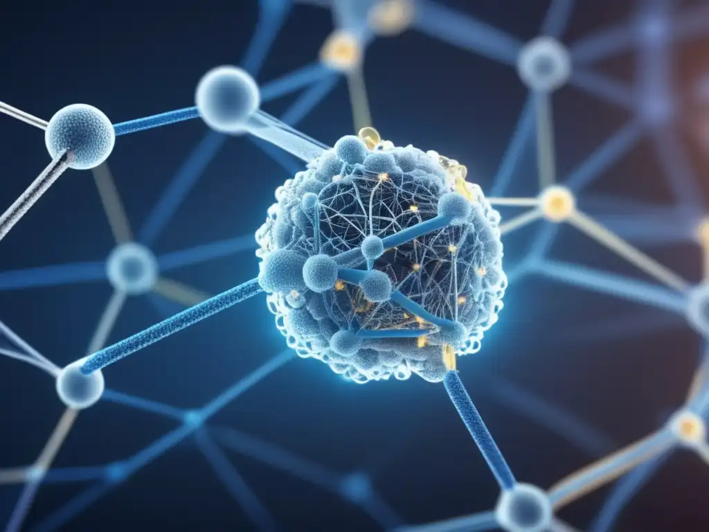 Importancia de la bioingeniería en medicina forense: imagen abstracta con conexiones intrincadas entre ambas disciplinas