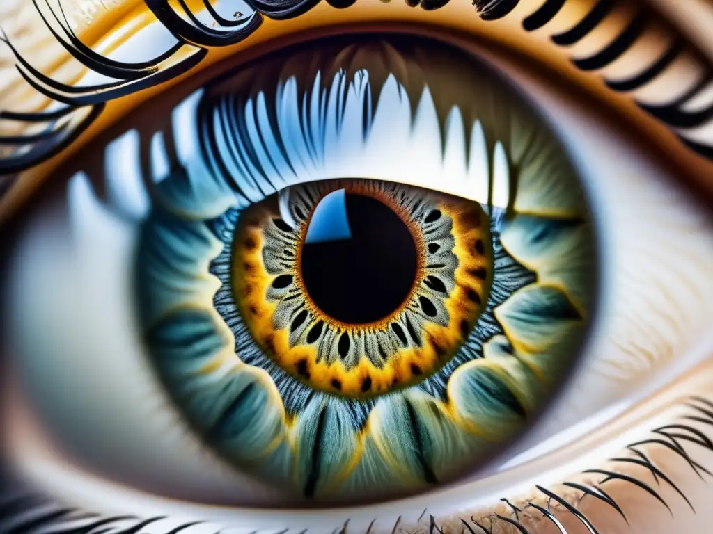 Imagen de ojo humano con detalle y realismo: Implantes oculares: historia y avances