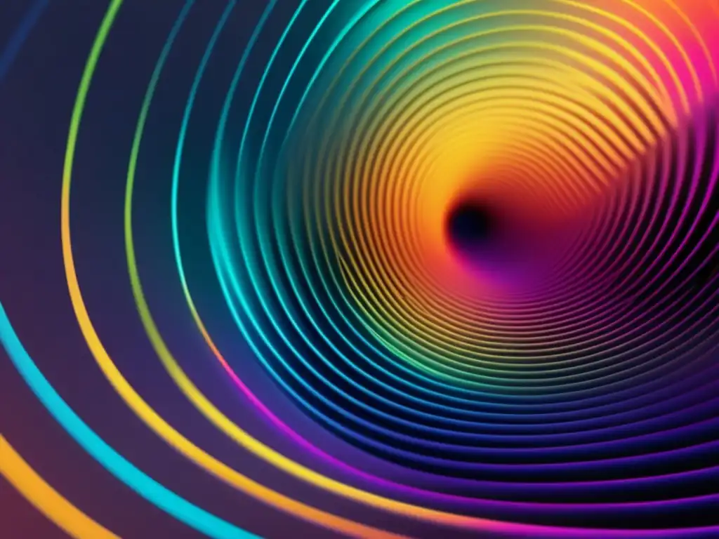 Imagen de ondas de radio abstractas en colores vibrantes, simbolizando avances tecnológicos en comunicación