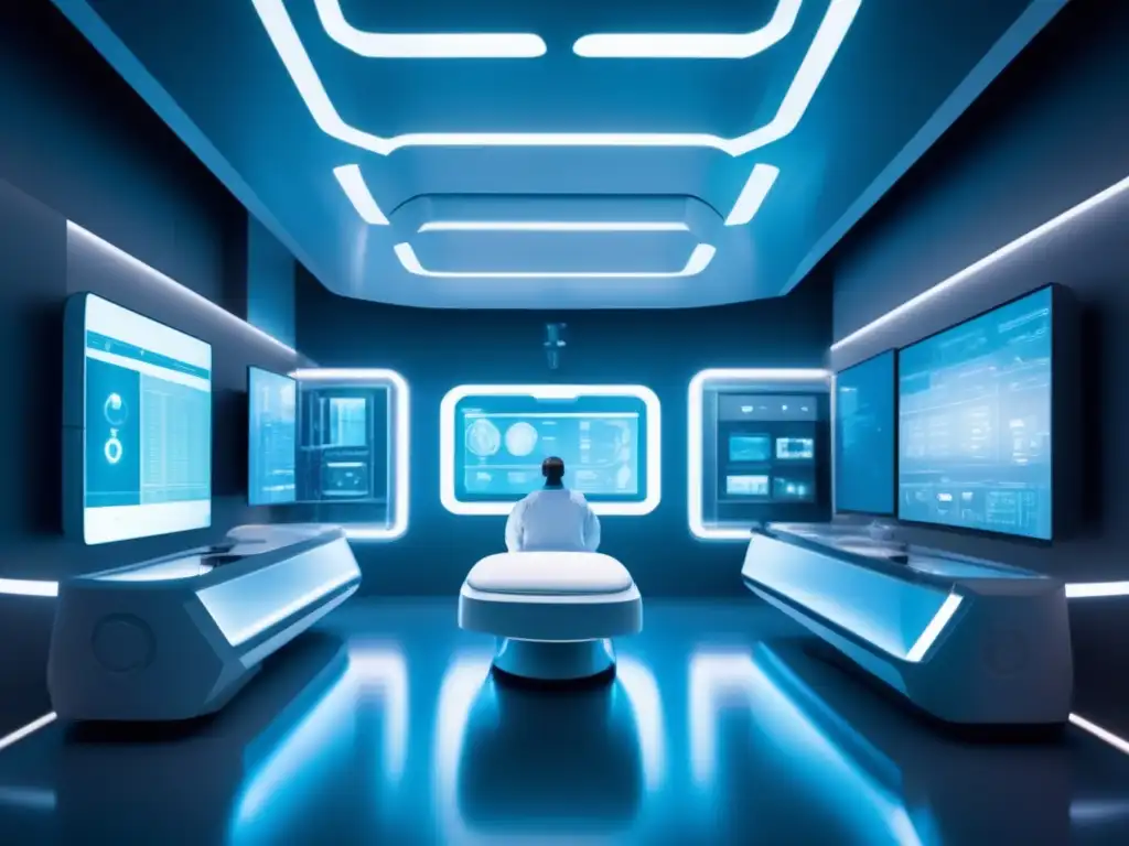 Avances en bioingeniería y robótica médica en una imagen de sala de operaciones futurista con un sistema quirúrgico robótico