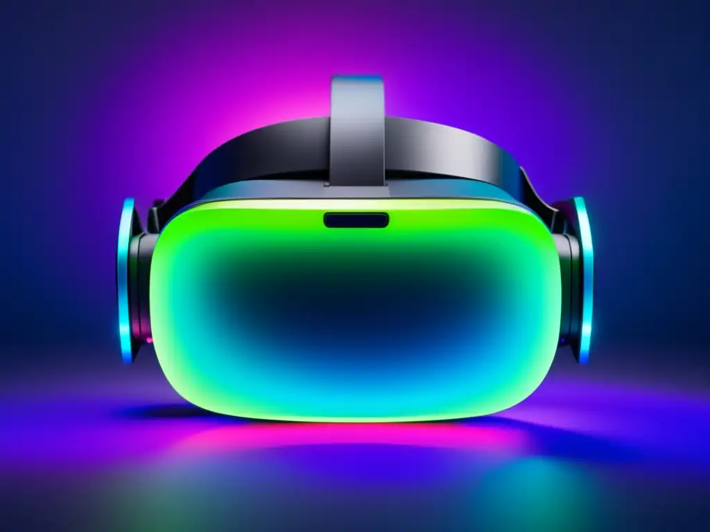 Evolución realidad virtual: auriculares en colores vibrantes