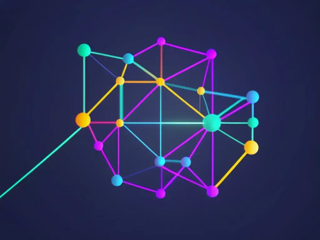 Tecnologías innovadoras para combatir el COVID19: imagen abstracta de líneas y nodos interconectados, representando sistemas de rastreo de contactos