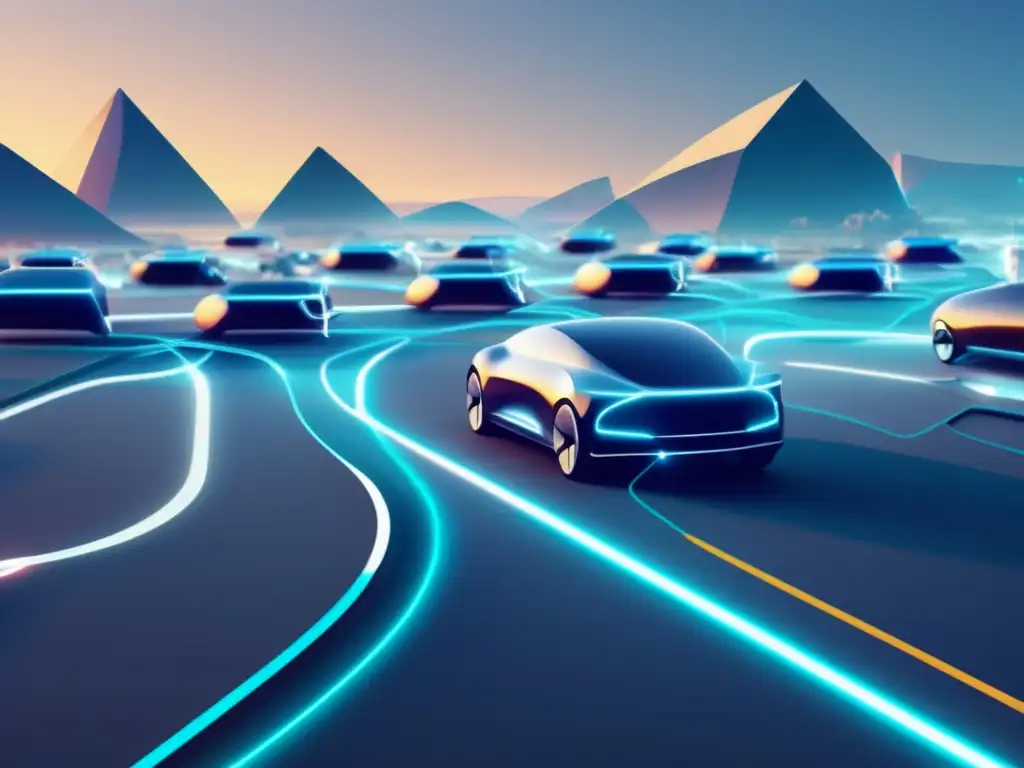 Vehículos futuristas en red neuronal Impacto redes neuronales en movilidad futura
