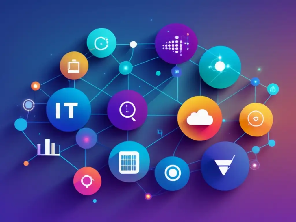 Geopolítica IoT: Red minimalista simbolizando la interconexión de dispositivos y objetos a través de la tecnología IoT