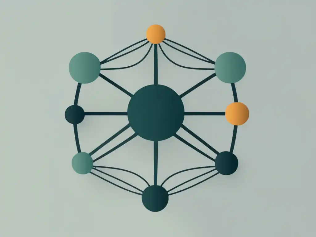 Representación minimalista de una red neuronal - Debate ético redes neuronales inteligencia artificial