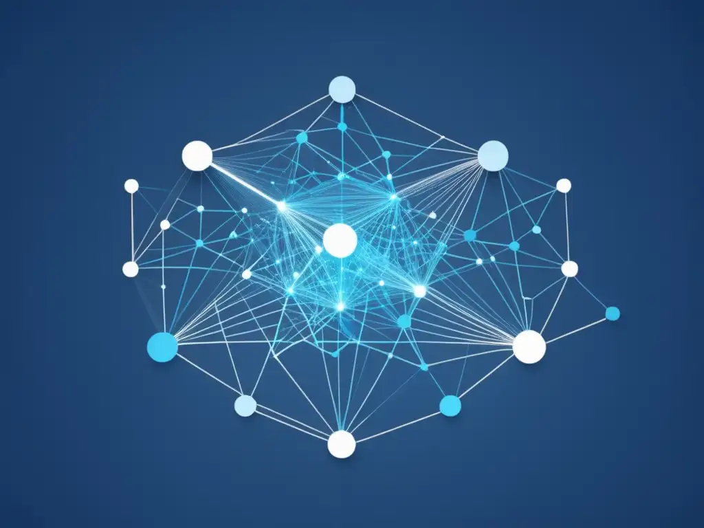 Importancia de la ética en la ciberseguridad: imagen abstracta de líneas y nodos interconectados, evocando la complejidad del mundo digital