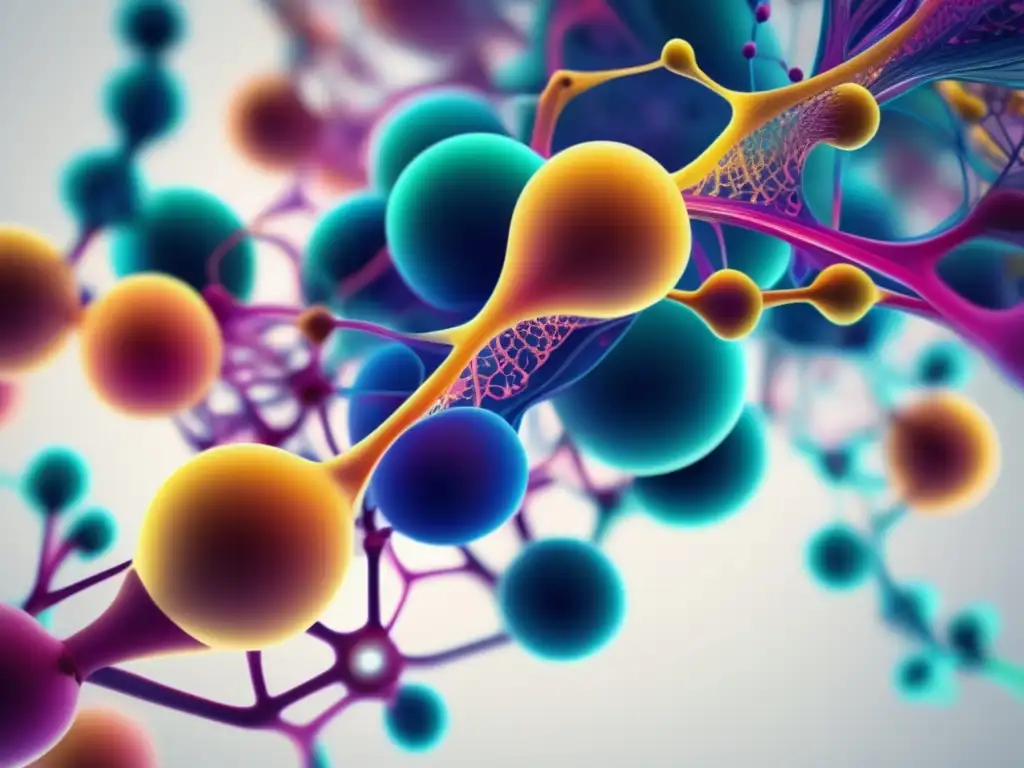 Bioingeniería y órganos sintéticos: Avances y perspectivas - Imagen abstracta de órganos bioingenierizados, vibrantes y entrelazados