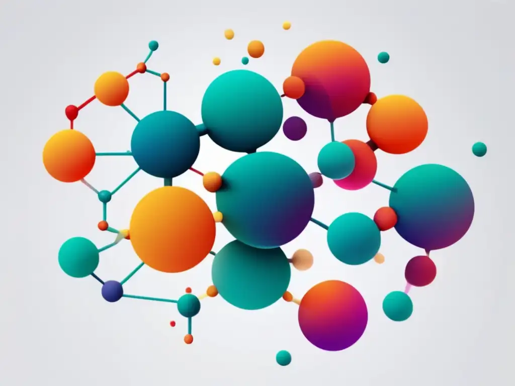 Revolución bioingeniería medicina regenerativa: representación abstracta y colorida de la interconexión de células y estructuras moleculares