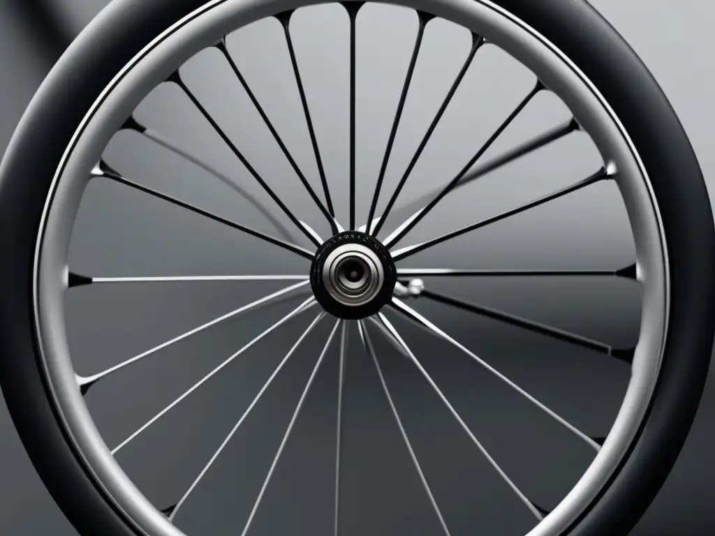 Rueda de bicicleta minimalista Rueda de bicicleta minimalista, simétrica y detallada en 8k